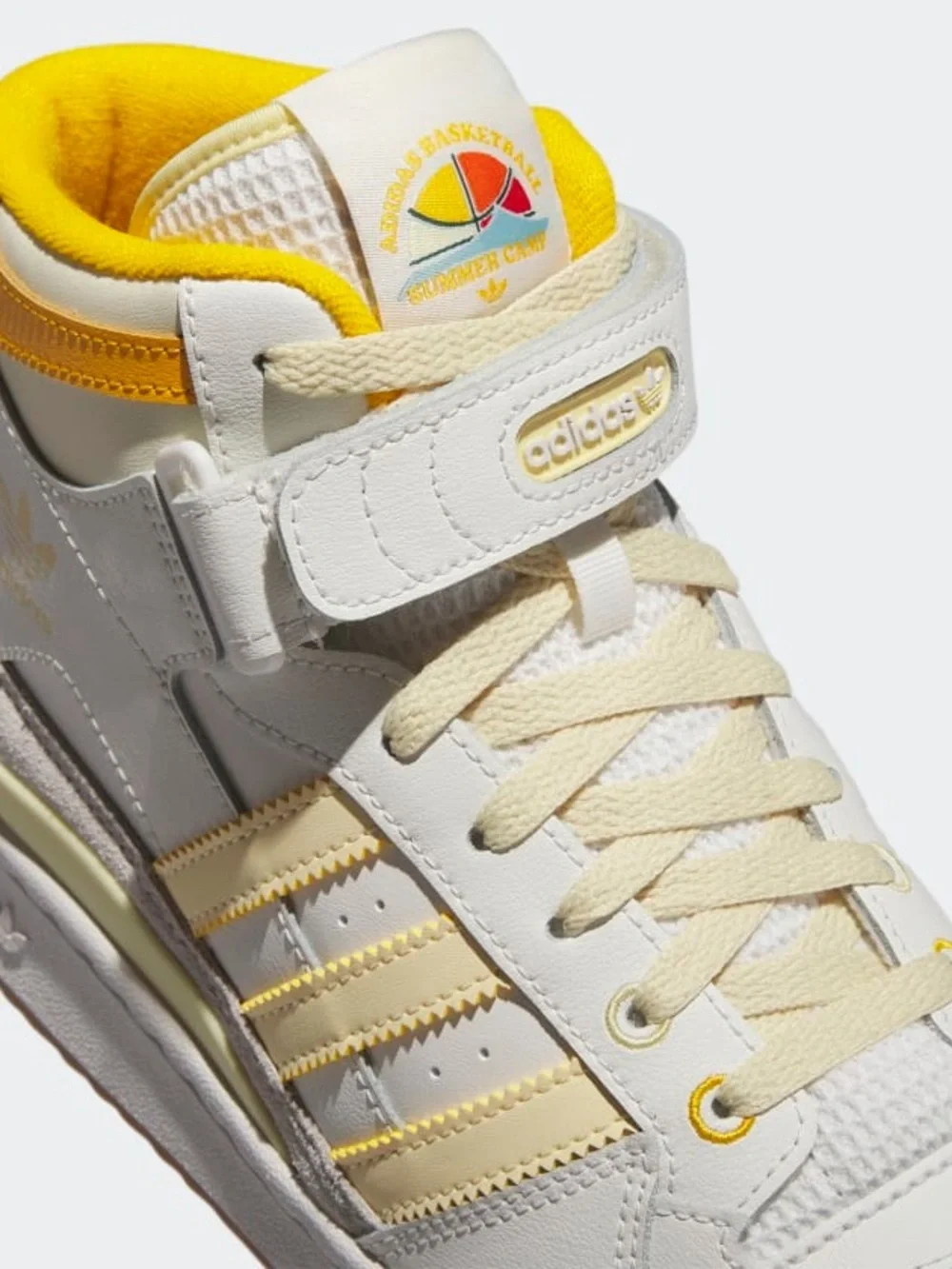 Adidas Originals Forum Mid J Summer Camp Easy Yellow Kid's Athletic Shoes | 5Y
